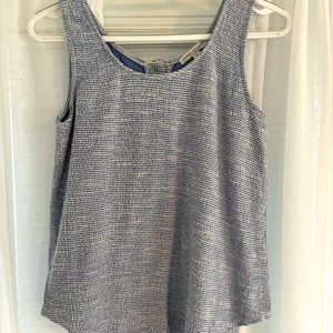 Blue and White Green Envelope Tank - Size S